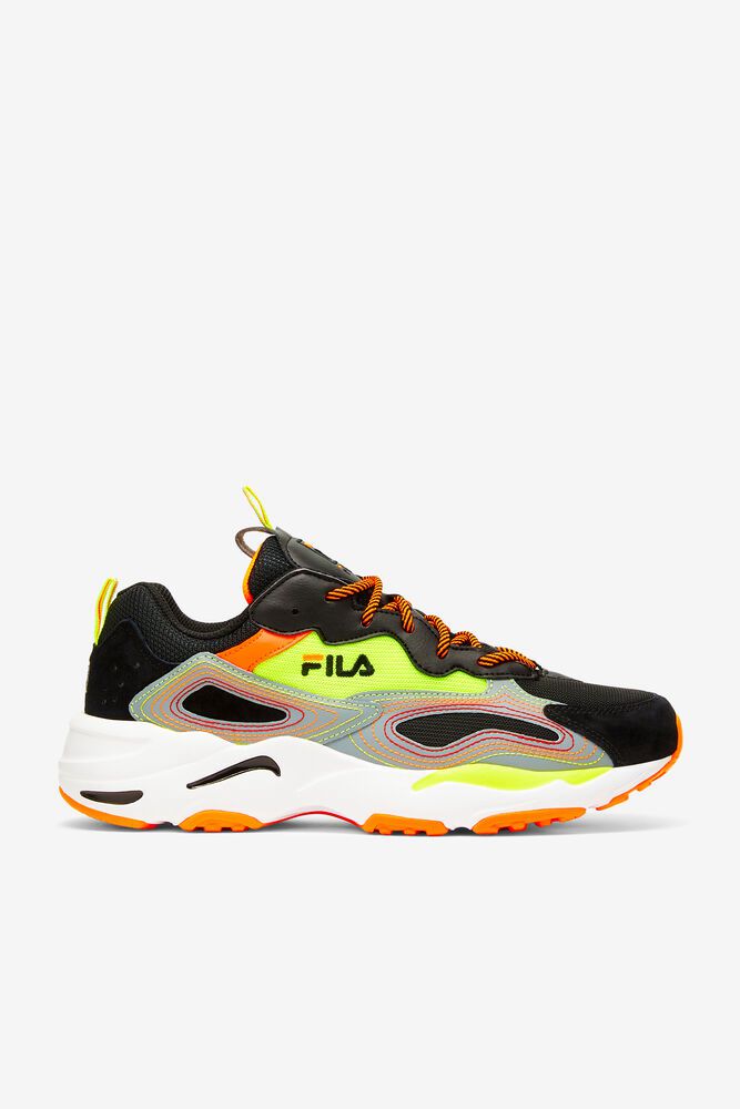 Fila Sneakers Herre Svart/Oransje Ray Tracer Stitch 938517-VTN